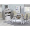 Set juego de mesa y organizador 6 contenedores Gris/Blanco con almacenaje Set juego de mesa y organizador 6 contenedores Gris/Blanco con almacenaje
