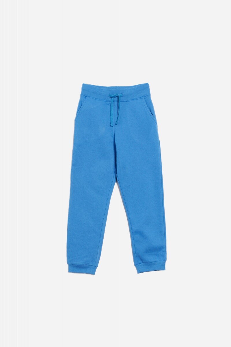 Pantalon deportivo con puño - Niño - AZUL 