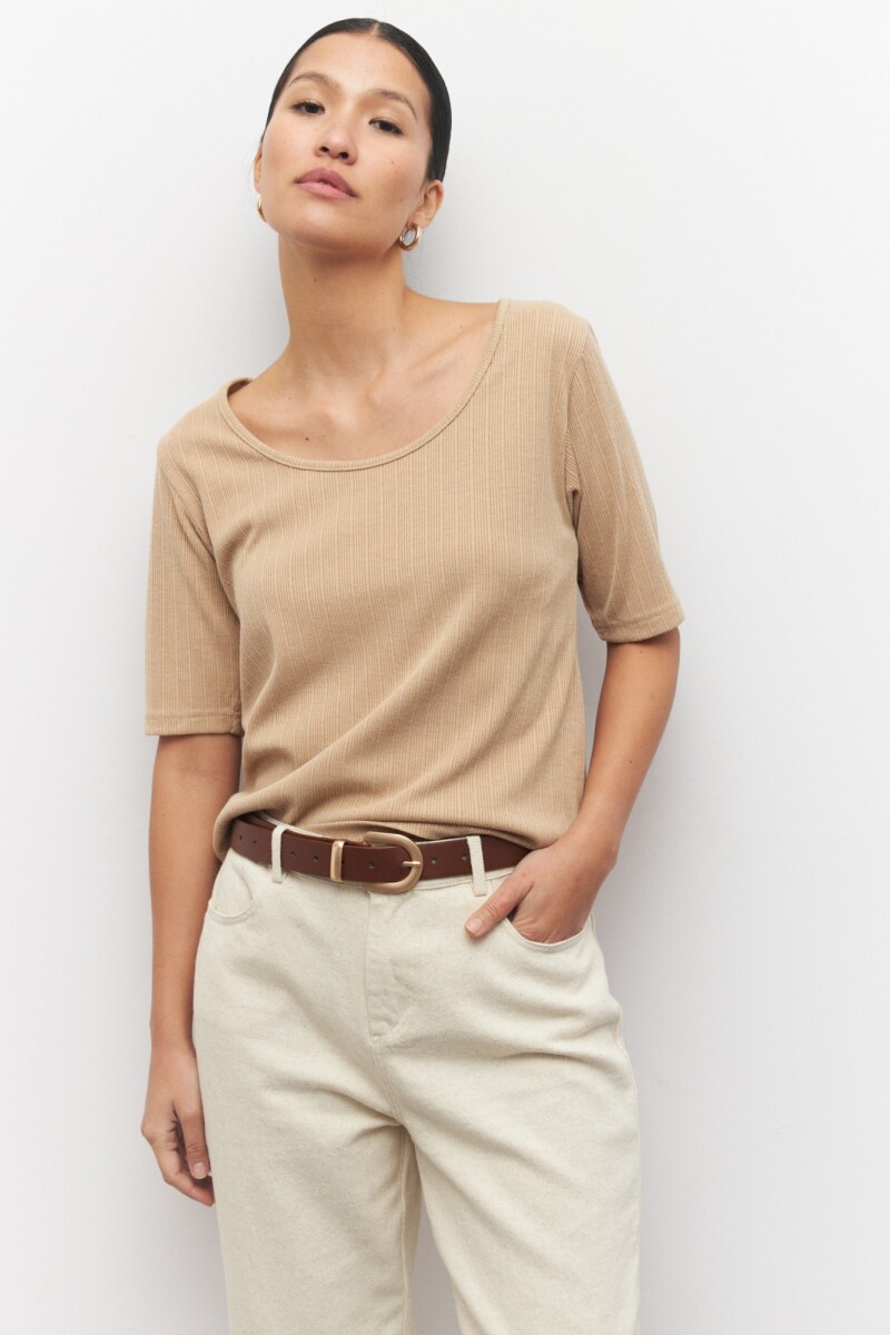 REMERA ALEXIA - Beige Melange 