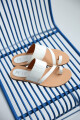 Sandalia Aruba Crocco Off White