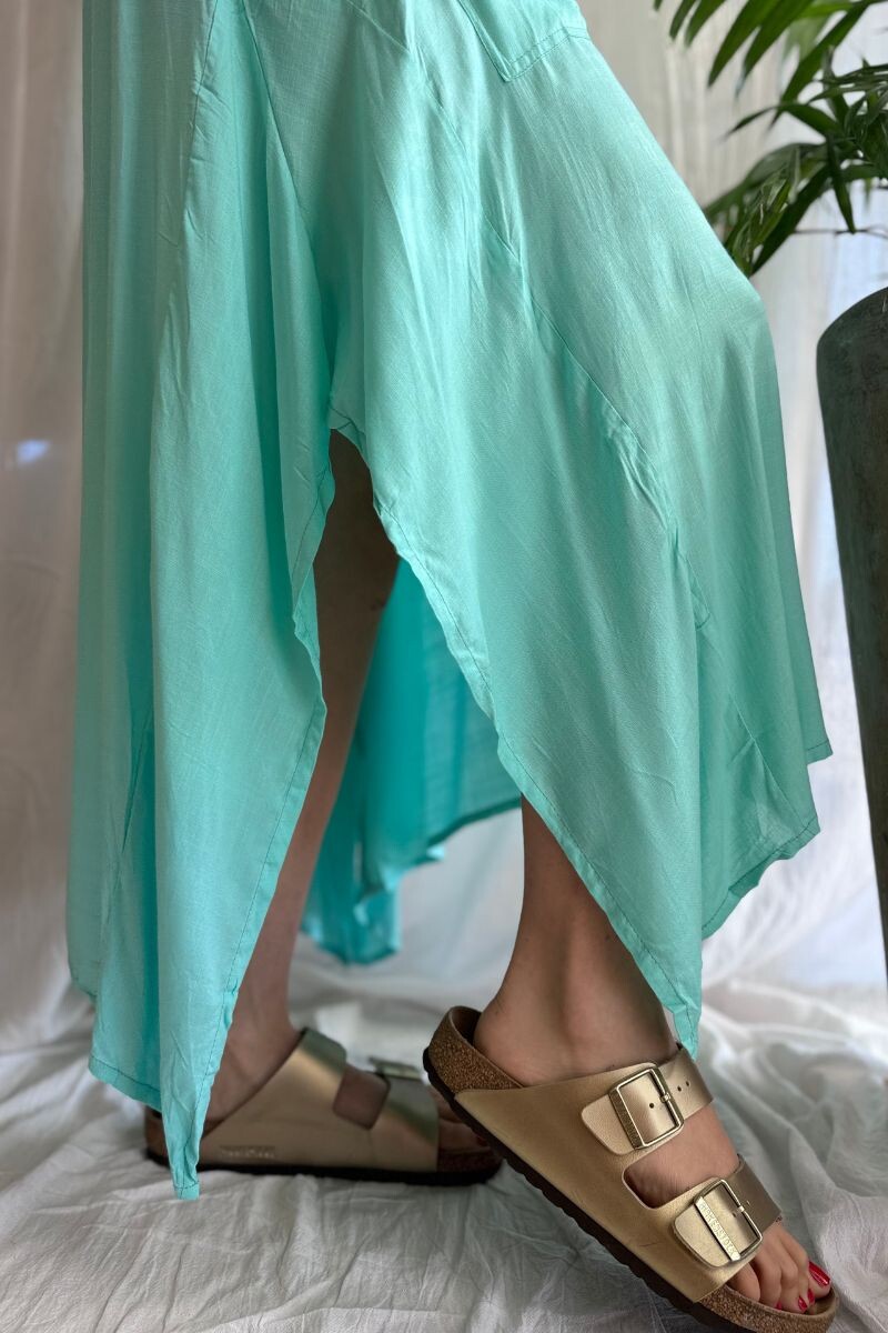 Vestido Baba de rayón Turquesa