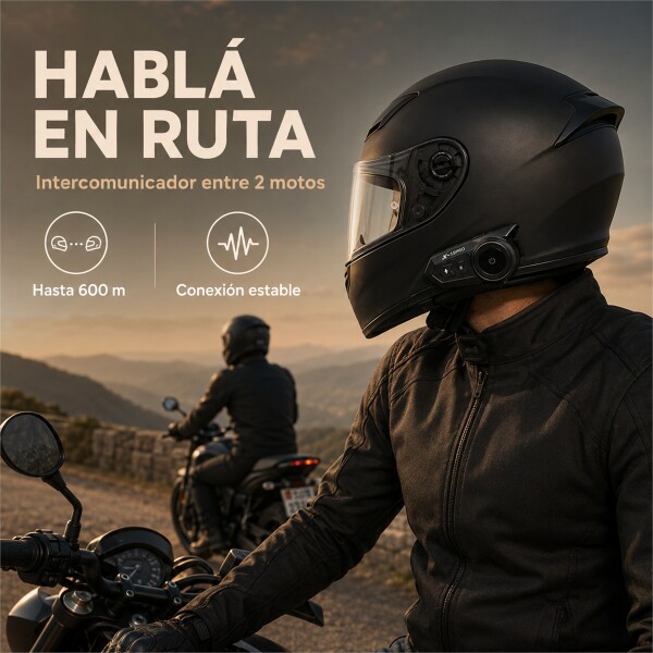 Intercomunicador Bluetooth X15 Pro para Casco de Moto Negro
