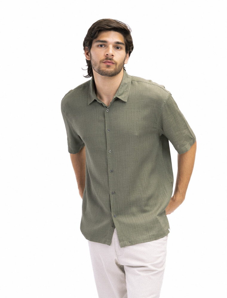 Camisa M/C Hawaii Kaki