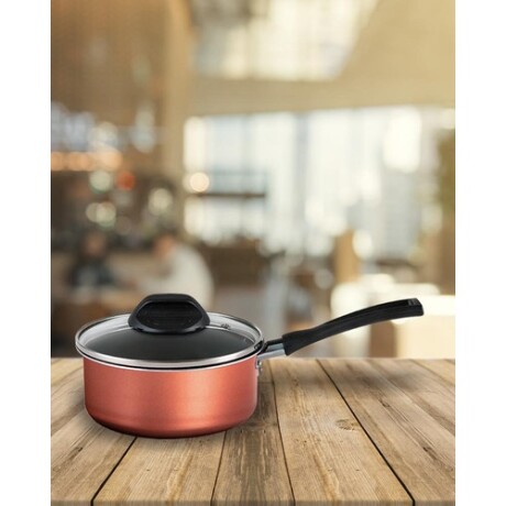 Cacerola en aluminio con tapa de vidrio 20cm 2.5L Brinox - Línea Clove Cobre Cacerola en aluminio con tapa de vidrio 20cm 2.5L Brinox - Línea Clove Cobre