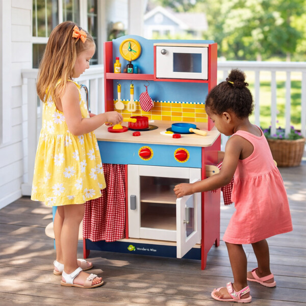 Cocina Cocinita Set Para Niños Tender Leaf Madera Niños Cocina Cocinita Set Para Niños Tender Leaf Madera Niños