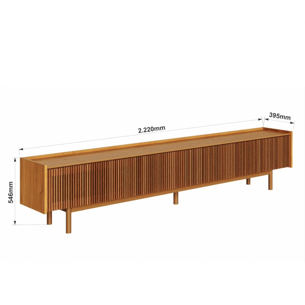 Rack de TV Dune Ripiado 2.2 - Linea Manhattan Natural