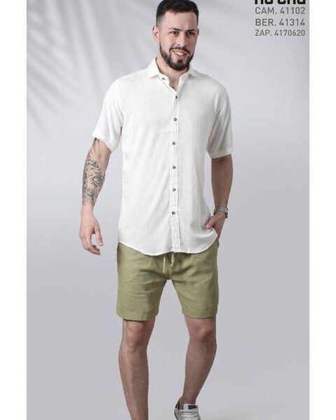 Camisa blanca no end Beige