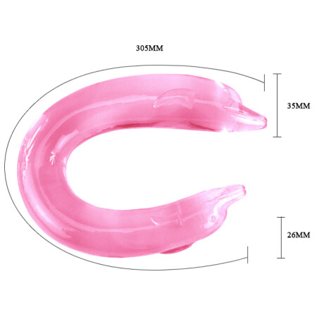 Dildo Doble en U con Punta Estilo Delfín Dildo Doble en U con Punta Estilo Delfín