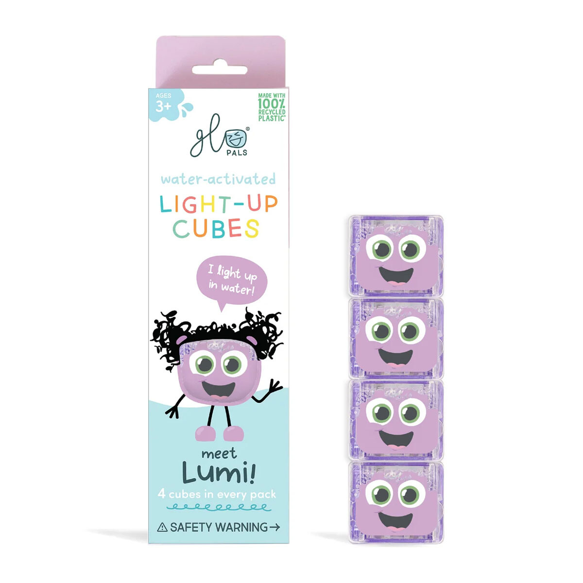 Glo Pals Light Up Cube Set de 4 cubos - Violeta 