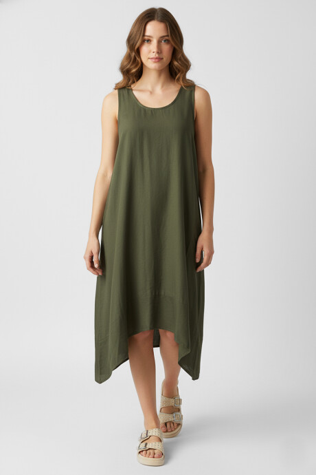 Vestido Xylon Verde Oliva