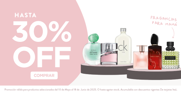 Fragancias para mamá, hasta 30% off.