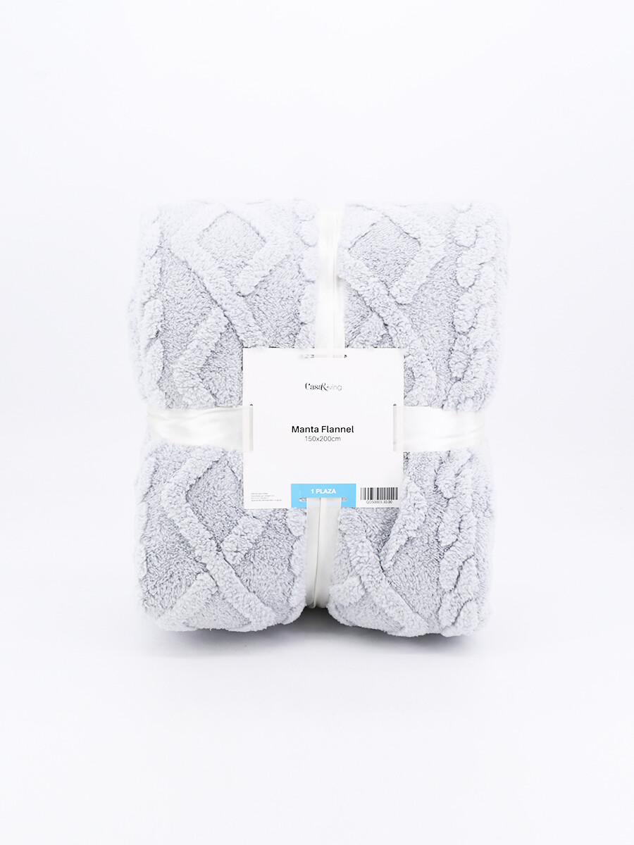 FLANNEL TRAMA ROMBOS - GRIS CLARO 