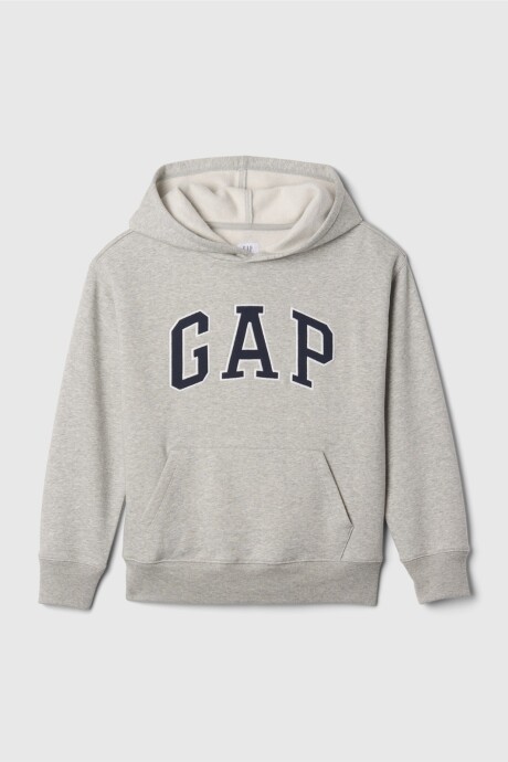Buzo Canguro Logo Gap Niño Light Heather Grey