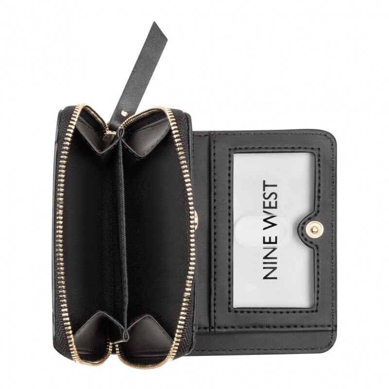 Small Leather Goods Fleura Zip Around Black