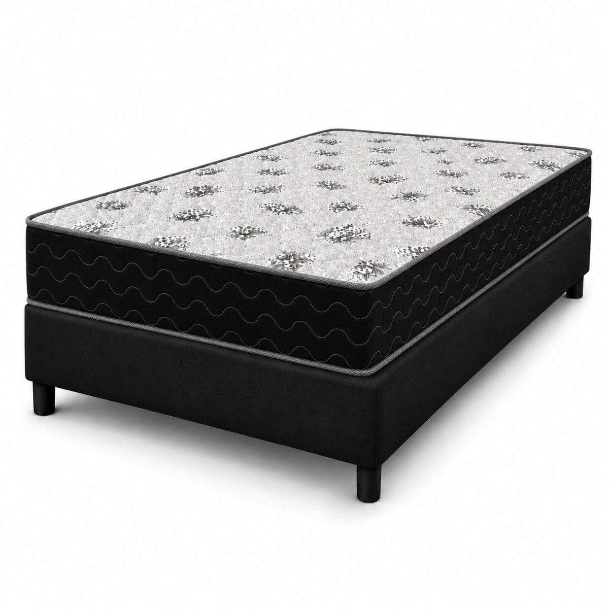 Sommier Completo Platino Confort 1 Plaza y Media 110×188x13 – Reversible – Hasta 120 kg 