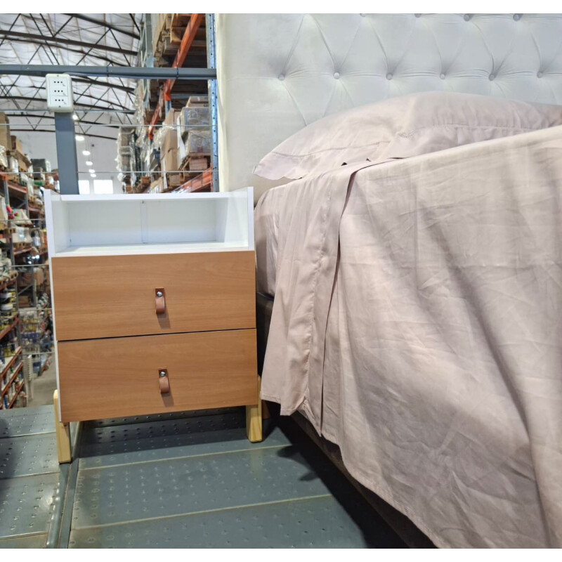 Mesa de luz Domus blanca/freijo Mesa de luz Domus blanca/freijo