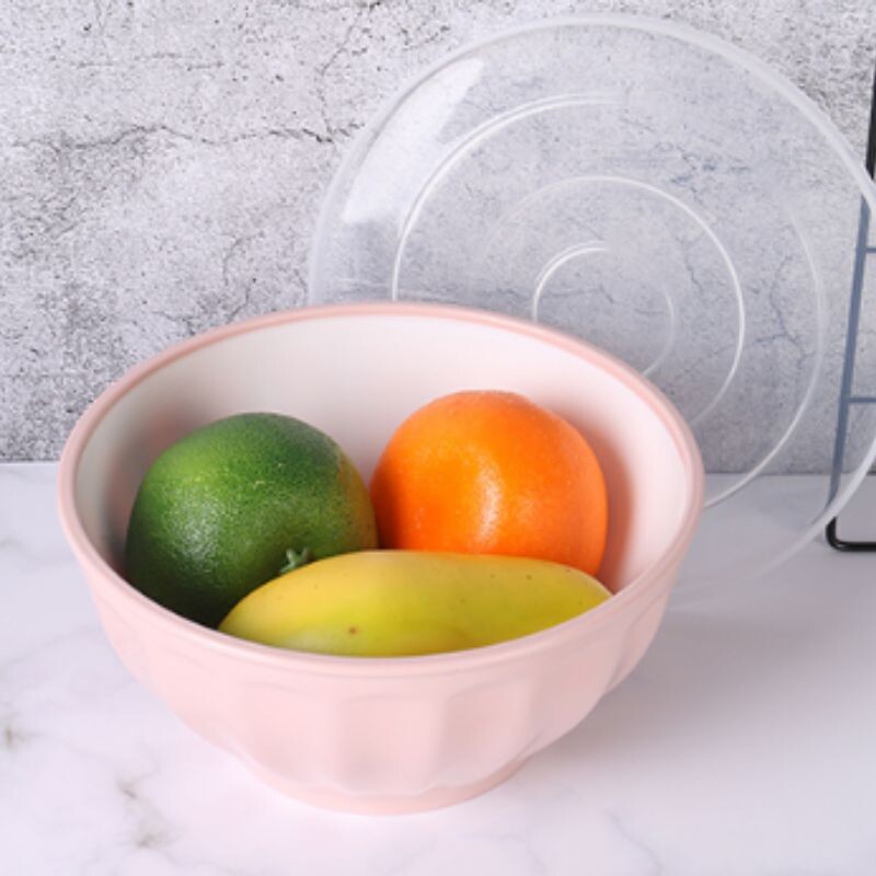 Bowl Con Tapa Ideal Ensalada - M - Rosa Bowl Con Tapa Ideal Ensalada - M - Rosa
