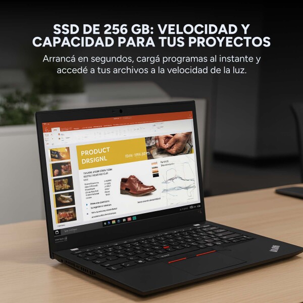 Notebook Lenovo ThinkPad T14S I5 10ma 8Gb 256Gb W11 14″ Pro Color Negro
