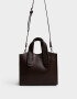 City Cartera City Trenzada - Marron Oscuro