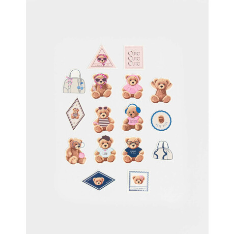 Set De Stickers Teddy Combinacion Multicolor