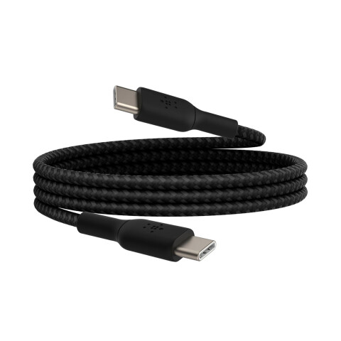 Belkin cable trenzado USB-C a USB-C 60W (1m) Black Belkin cable trenzado USB-C a USB-C 60W (1m) Black
