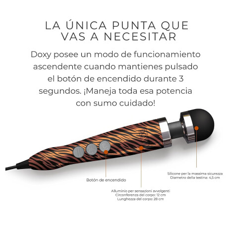 Masajeador Wand Vibrador Doxy Die Cast 3 Tiger