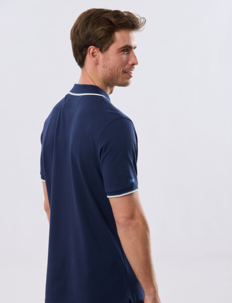 REMERA POLO LISA PIQUÉ Azul