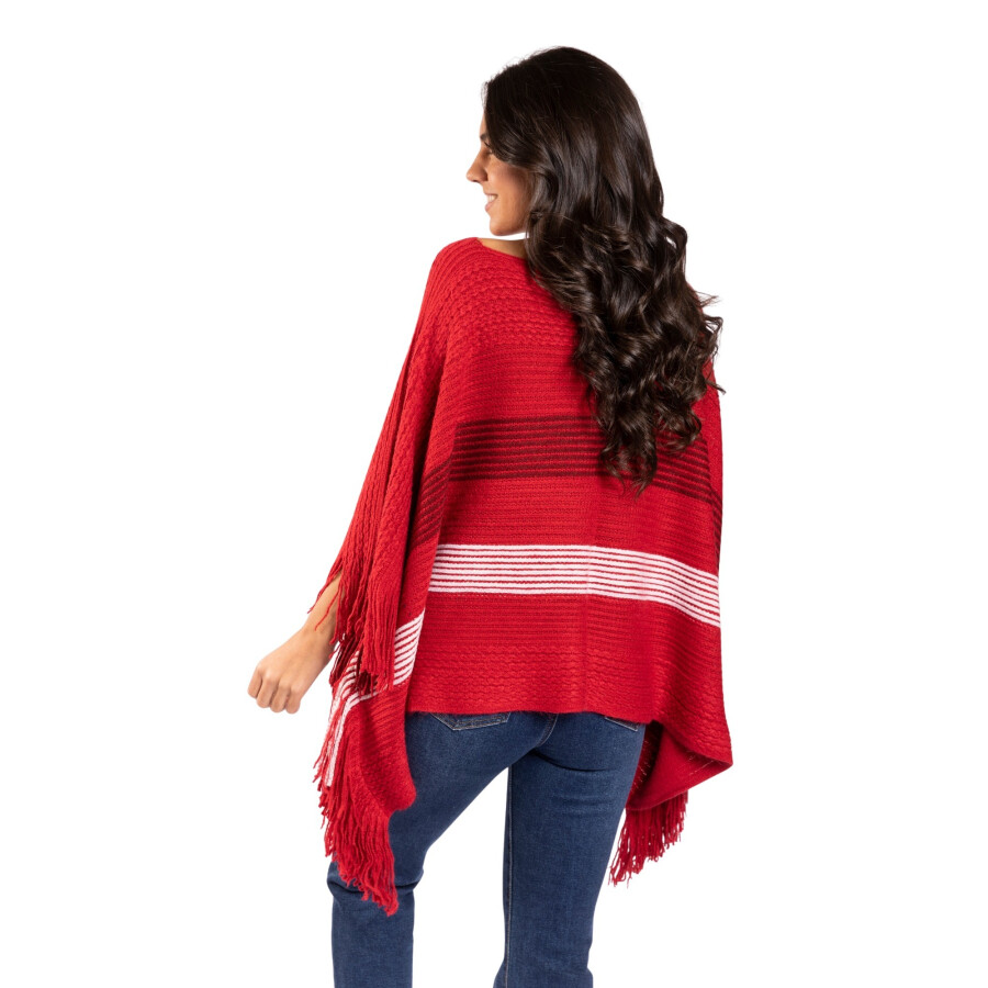 CHERRY PONCHO RED