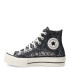 Championes de Mujer Converse Chuck Taylor All Star Lift Platform Glitter Negro - Blanco