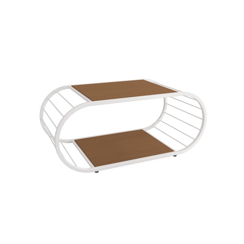 Mesa de centro canela con blanco Mesa de centro canela con blanco