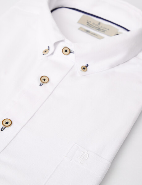 Camisa oxford lisa blanco