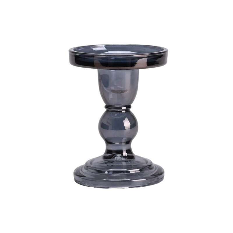 CANDELABRO VIDRIO D8.5/H11.5CM COLOR HUMO CANDELABRO VIDRIO D8.5/H11.5CM COLOR HUMO