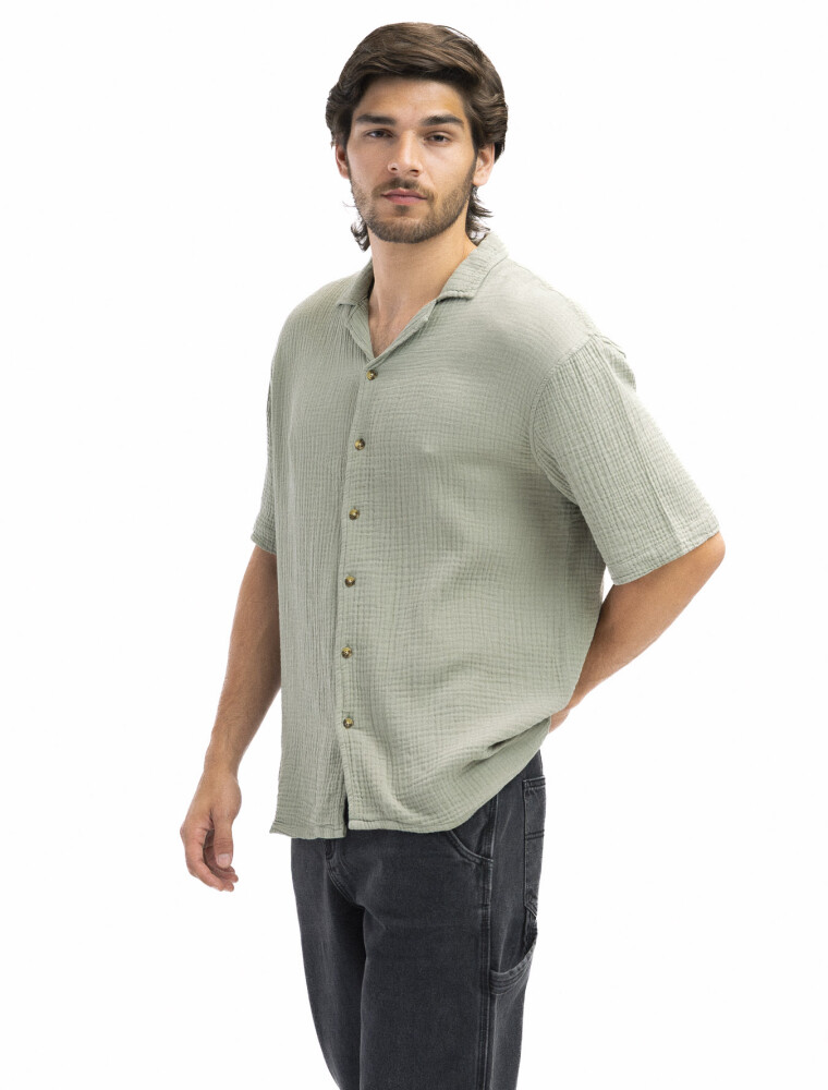 Camisa Tetra Algodón Cartagena Verde