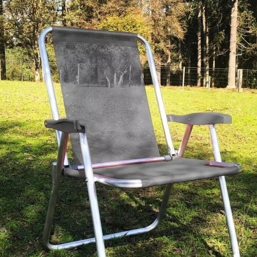 Sillón Max Aluminio Zaka Super Resistente 140 KG GRIS