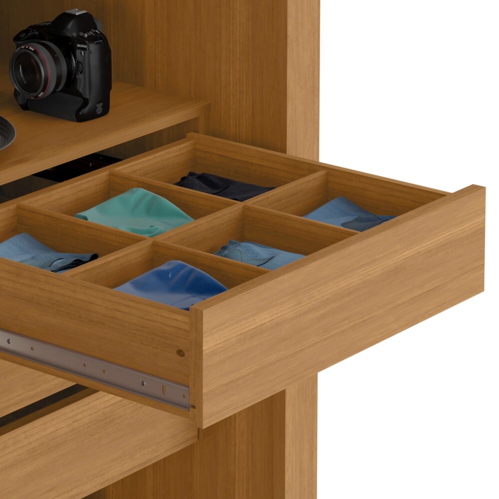 Ropero 2 Puertas Corredizas - Imperador Cinamomo