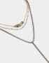 Collares Largos Strass Collar Largo Con Strass - Combinacion Bicolor