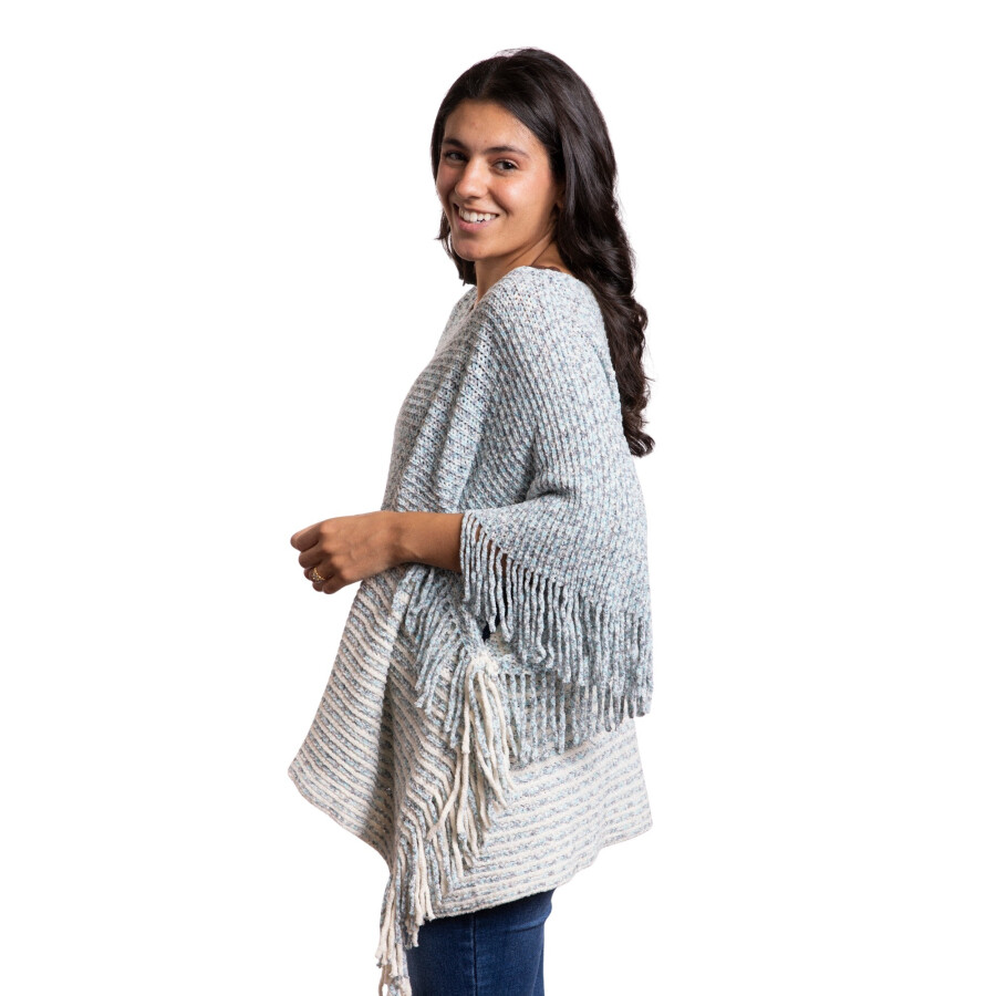 CHERRY PONCHO SKYBLUE