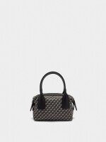 Bolso Bandolera Estampado De Nylon negro