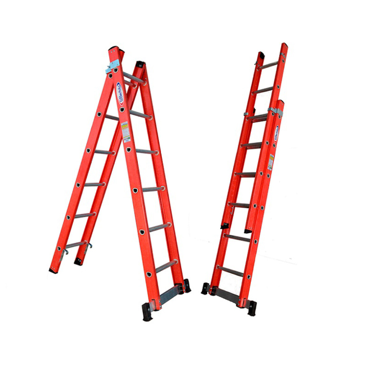 Escalera extensible fibra de vidrio 14 escalones - WB0054 