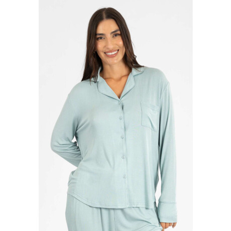 Pijama ribb americano Verde claro