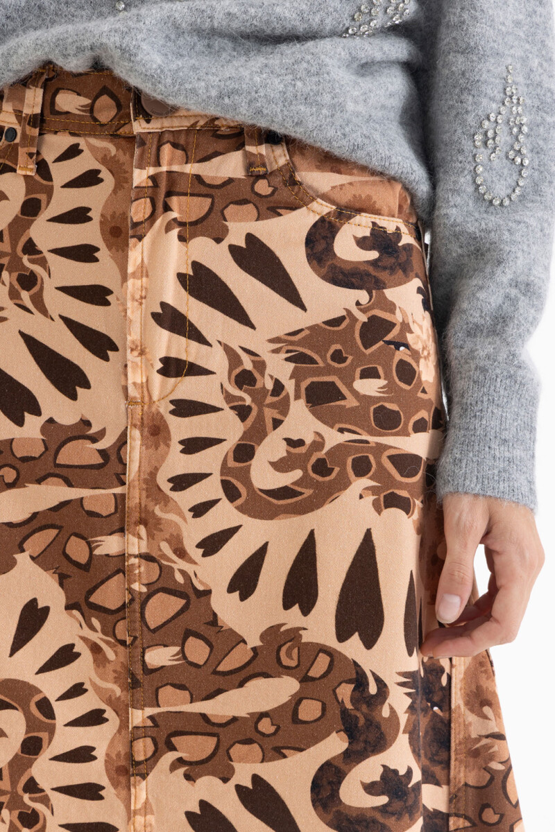 POLLERA DRAGONES Camel