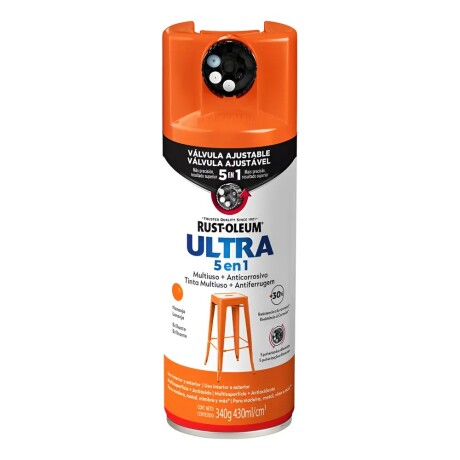 Pintura en Aerosol 5 en 1 Antióxido Naranja Brillante Rust-Oleum Pintura en Aerosol 5 en 1 Antióxido Naranja Brillante Rust-Oleum