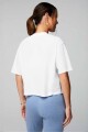 Polo Manga Corta Boxy Mujer Classic White