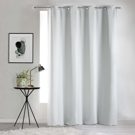 CORTINA BLACKOUT BLANCO TELA C/ARGOLLAS, BLANCO
