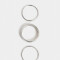 Pulseras Rígidas Sets De metal Set De Pulseras Rígidas Plateadas - Plateado
