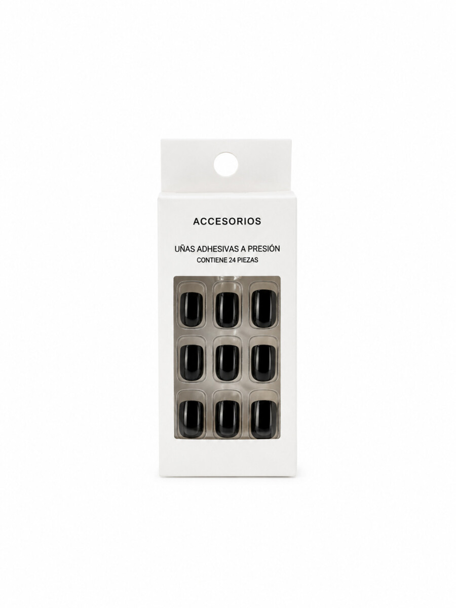 UÑAS POSTIZAS - NEGRO 