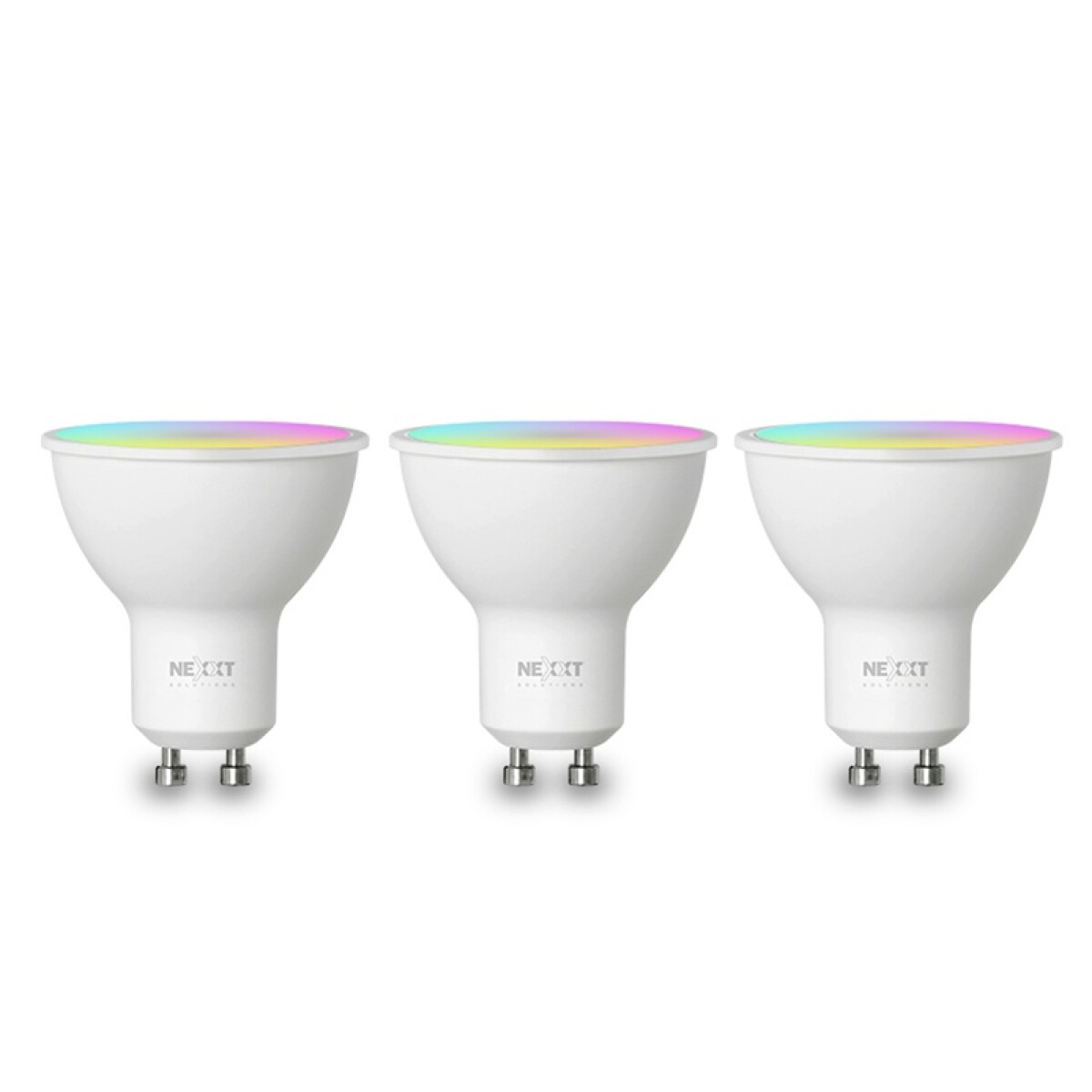 Lámpara Inteligente Kit x3 Nexxt NHB-C3203PK LED RGB Wi-Fi 