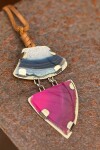 Cracked Necklace Fucsia / Azul