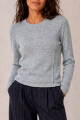 SWEATER U BOUTONE CELESTE