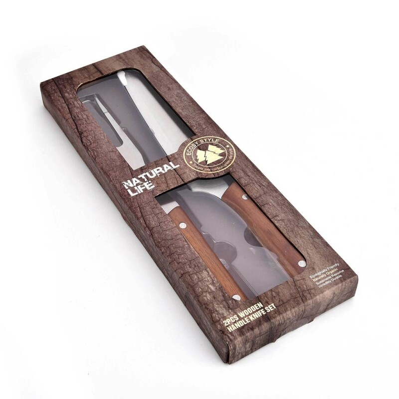 Cuchillo C/Tenedor P/Asado Mngo Made.E/Caja N/a